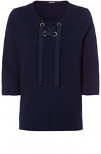 Navy Ribbed Knit Jumper