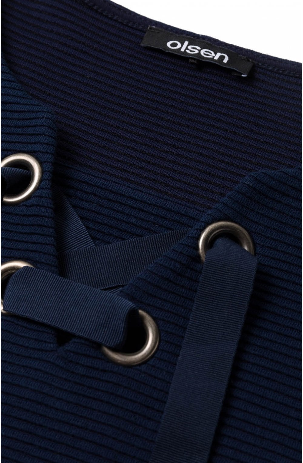 Navy Ribbed Knit Jumper