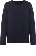 Navy Ribbed Knit Jumper
