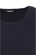 Navy Ribbed Knit Jumper