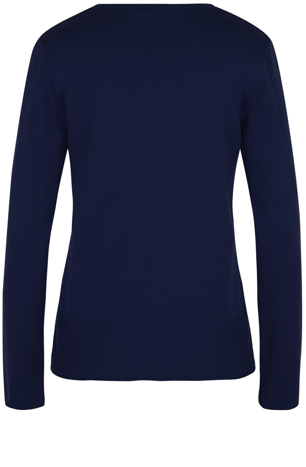 Navy Ribbed Knit Sweater