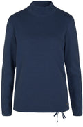 Navy Ribbed Knit Sweater