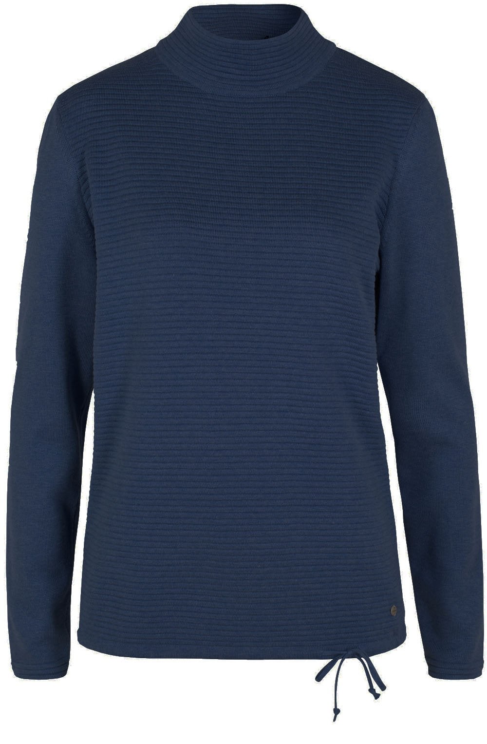 Navy Ribbed Knit Sweater