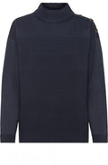 Navy Ribbed Panel Jumper