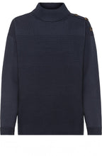 Navy Ribbed Panel Jumper