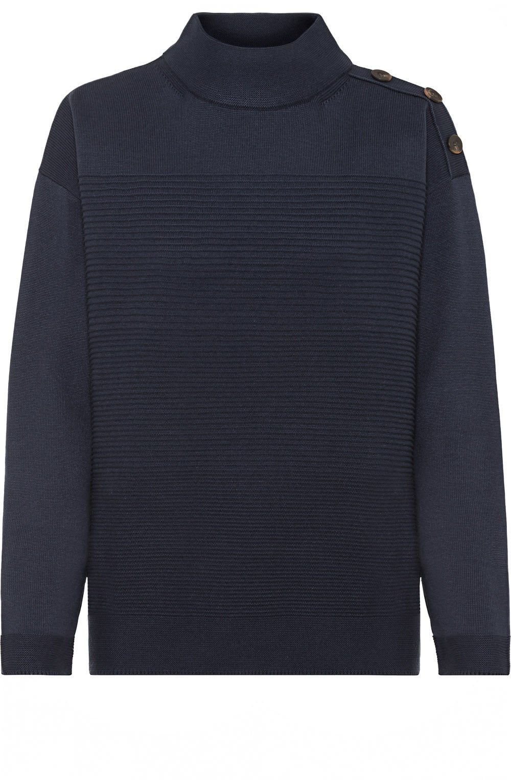 Navy Ribbed Panel Jumper