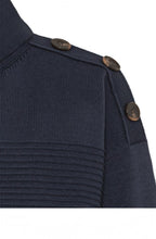Navy Ribbed Panel Jumper