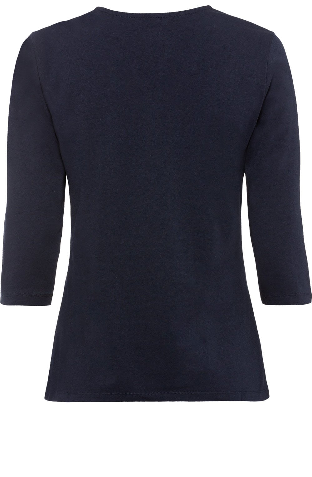 Navy V Neck Sleeved Top