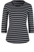 Navy & White Striped Top