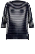 Navy & White Striped Top