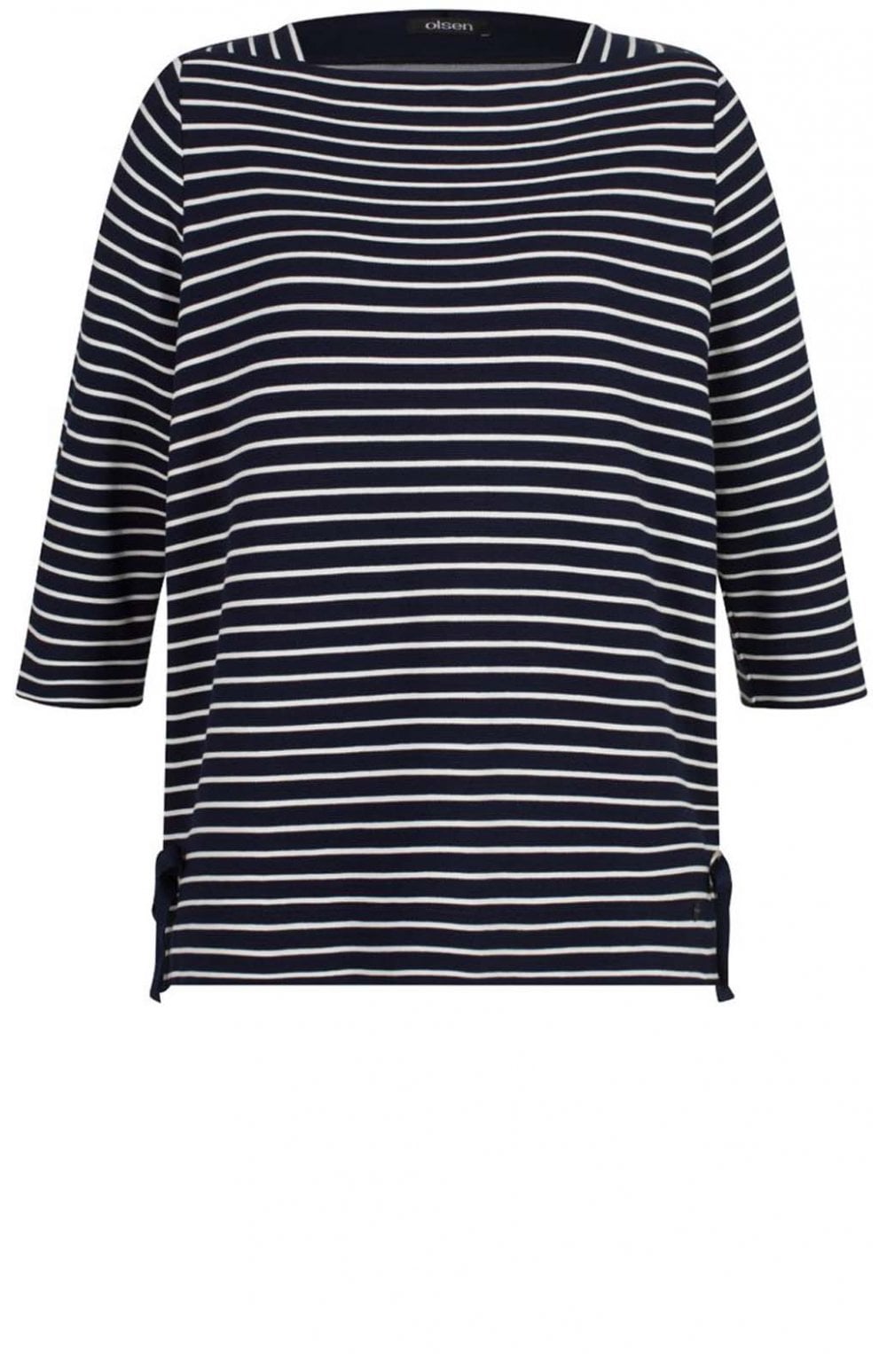 Navy & White Striped Top
