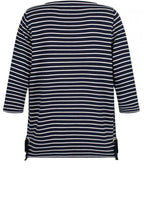 Navy & White Striped Top