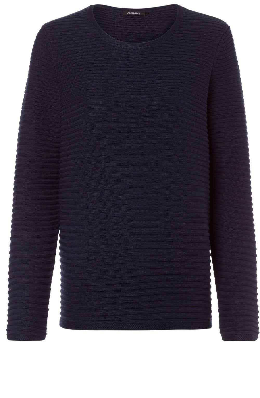 Navy Wide Rib Jumper