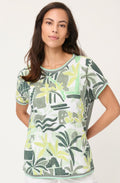 Neo Safari Khaki and Lime Cosima T-Shirt