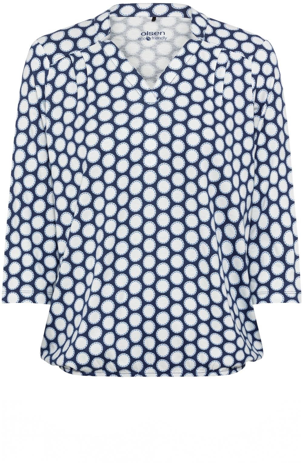 Night Blue Elasticated Hem Clara Top
