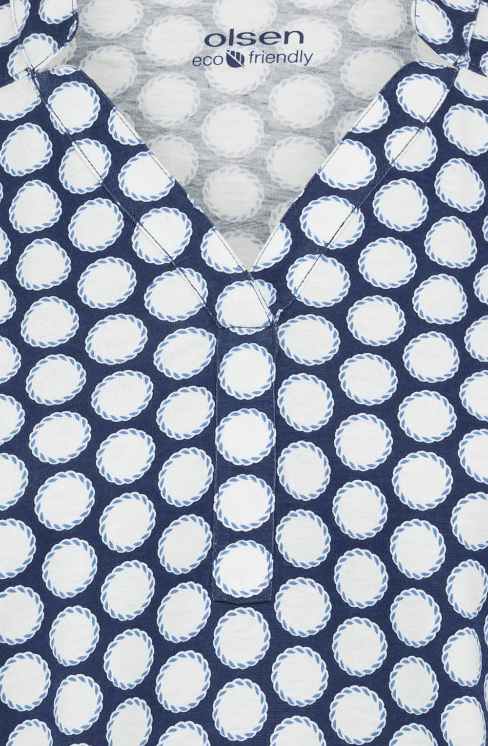 Night Blue Elasticated Hem Clara Top