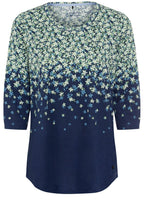Night Blue Floral Amy Top