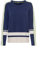 Night Blue Henny Jumper with Statement Stripe