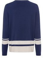 Night Blue Henny Jumper with Statement Stripe