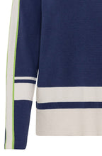 Night Blue Henny Jumper with Statement Stripe