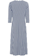 Night Blue Knotted Waist Jersey Dress