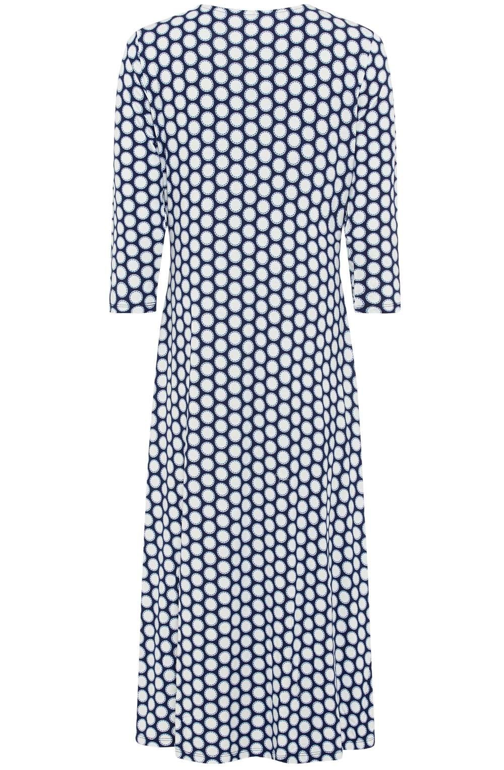 Night Blue Knotted Waist Jersey Dress