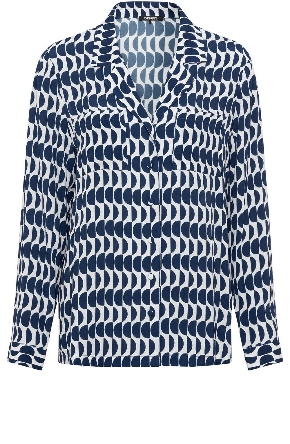 Night Blue Lapel Collared Lightweight Shirt