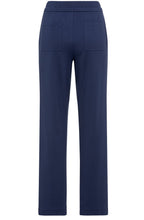 Night Blue Lisa Straight Fit Jersey Trousers