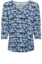 Night Blue Neck Detail Hannah Top
