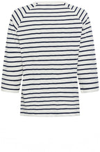 Night Blue Striped Sparkle Print Hannah Top
