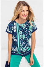 Ocean Blue Floral Top