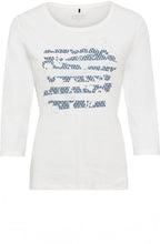 Off White Abstract Floral Sleeve Top