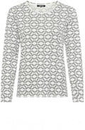Off White and Grey Graphic Print Edda Top