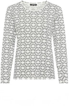 Off White and Grey Graphic Print Edda Top