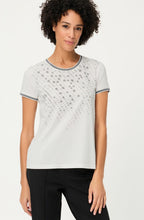 Off White and Silver Black Shimmer Spots Hannah T Shirt