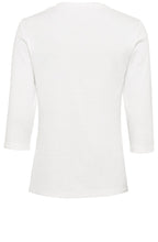 Off White Butterfly and Stripes Sleeve Top