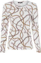 Off White Chain Print Top