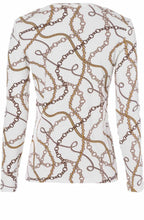 Off White Chain Print Top