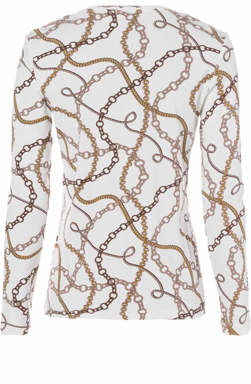 Off White Chain Print Top