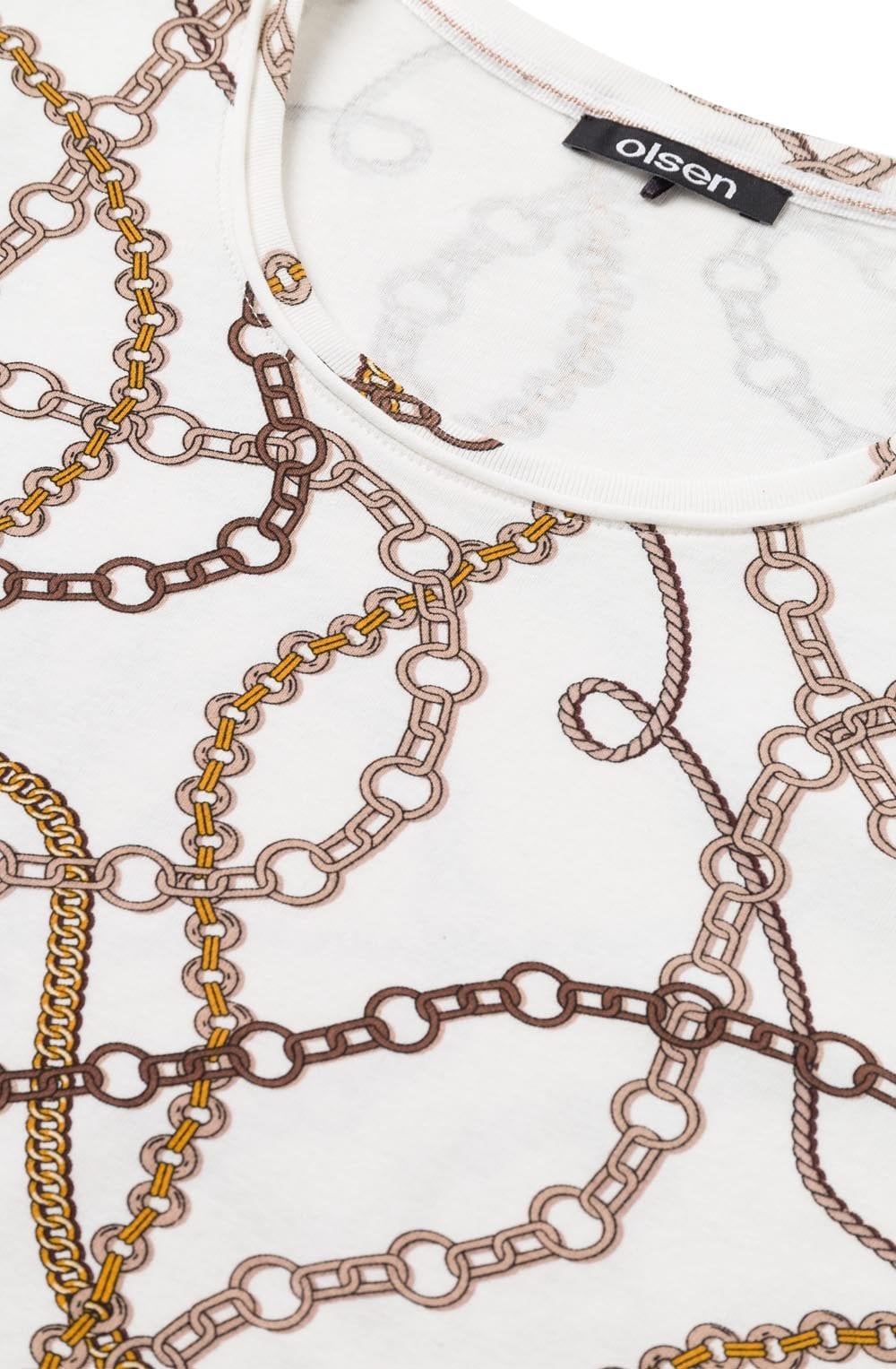 Off White Chain Print Top