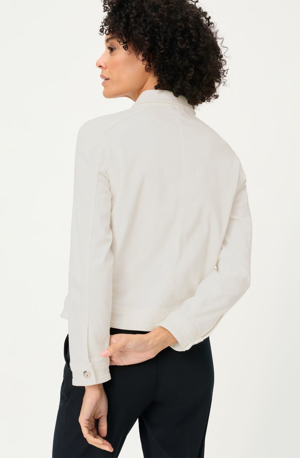 Off White Denim Silver Details Jacket