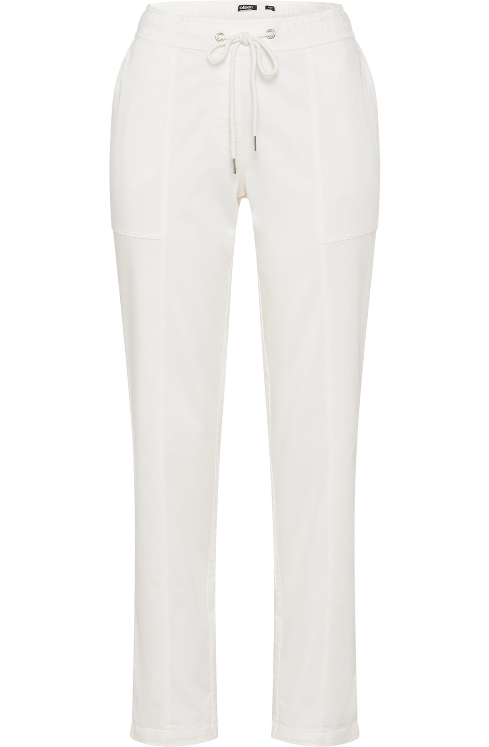 Off White Drawstring Waist Lisa Trousers