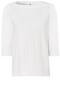 Off White Embossed Check Top