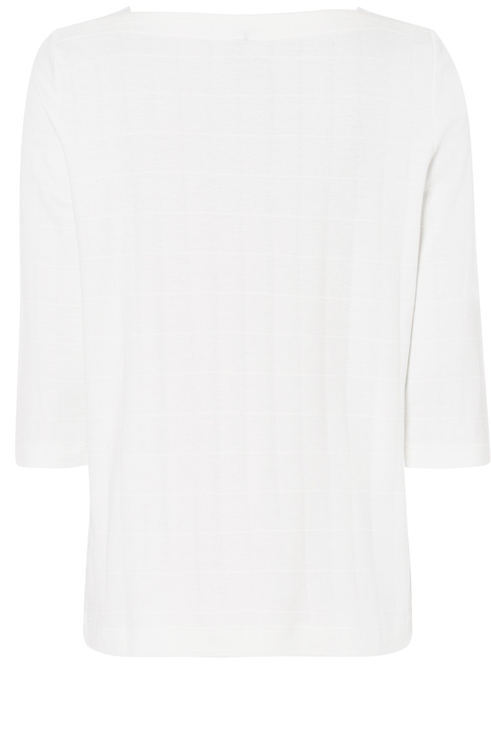 Off White Embossed Check Top