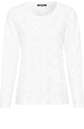 Off White Embossed Design Edda Top