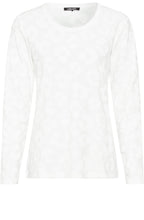 Off White Embossed Design Edda Top
