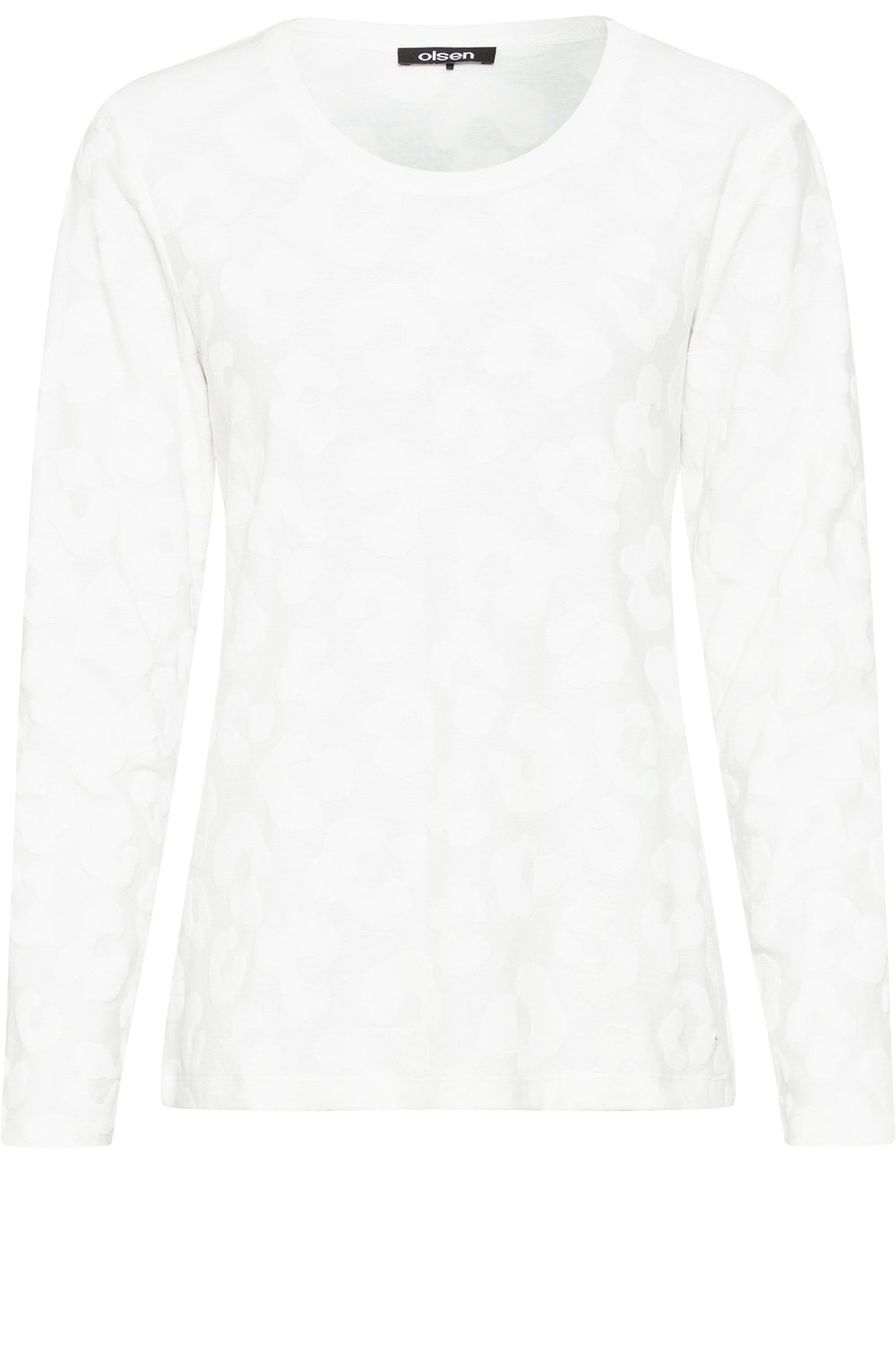 Off White Embossed Design Edda Top