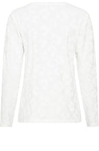 Off White Embossed Design Edda Top