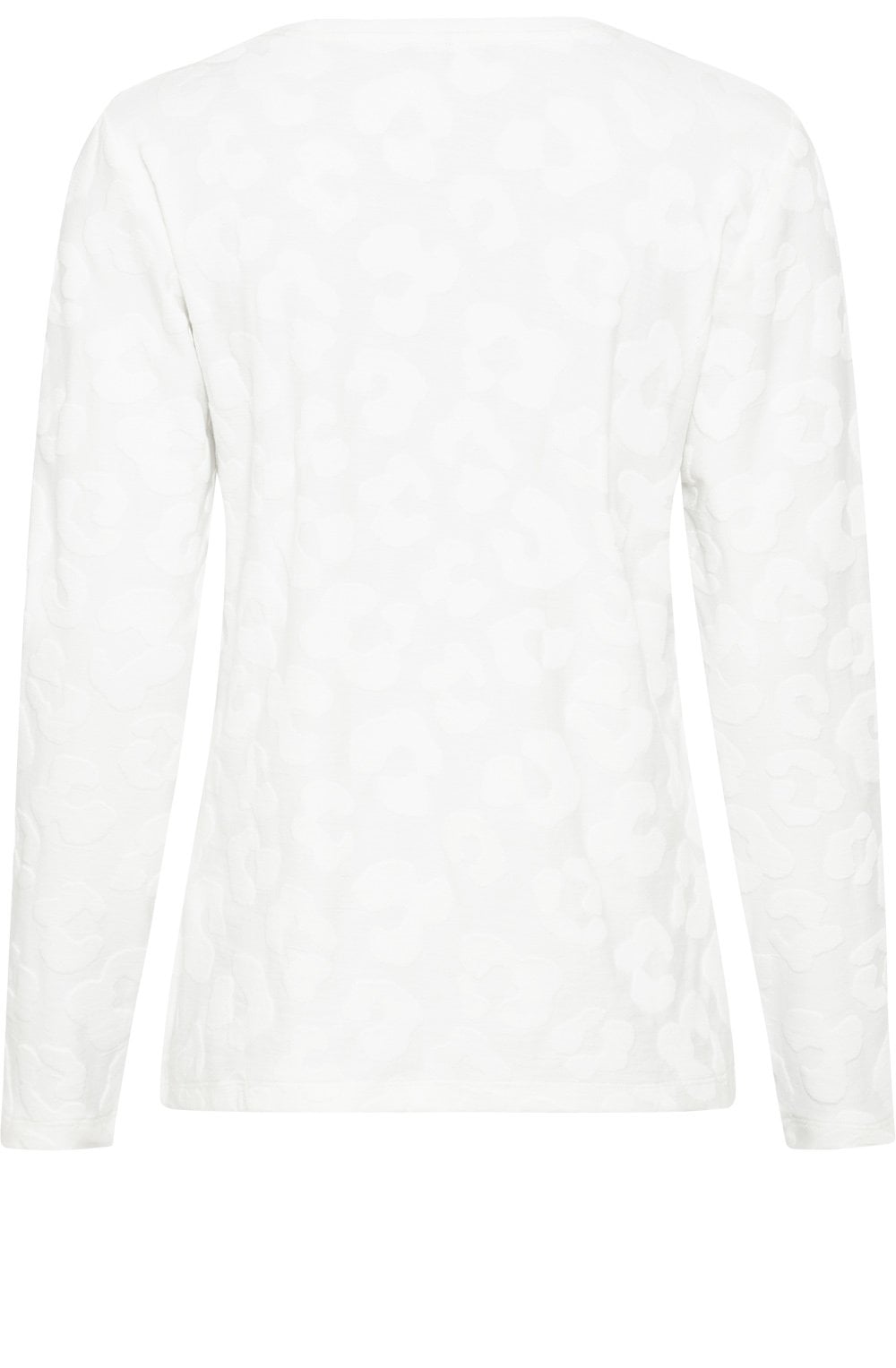 Off White Embossed Design Edda Top