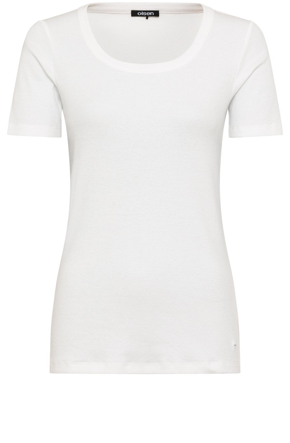 Off White Fine Ribbed Edda T Shirt